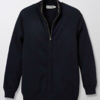 Cardigan col montant Garçon marine CYRILLUS