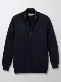 Cardigan col montant Garçon marine CYRILLUS