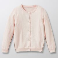 Cardigan détails brillants Fille rose pâle chiné CYRILLUS