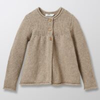 Cardigan en laine Fille mastic chiné CYRILLUS