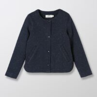 Cardigan en molleton Fille marine/métallisé CYRILLUS