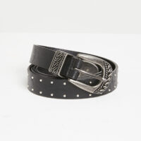 Ceinture noire style western femme Grain de Malice