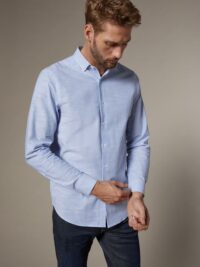 Chemise Regular Fit rayée homme bleu / blanc CYRILLUS