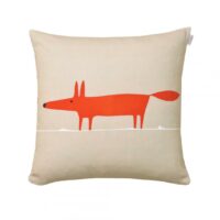 Coussin en percale de coton Mr.Fox Scion Living - Mandarine