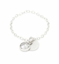 Bague chaînette Argent 925 Cristal Sultane mini Blanc YAY Paris YAY Paris