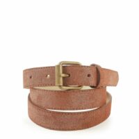 Ceinture en cuir irisé - largeur 25 mm - taille unique - ajustable Rouge C-OUI C-OUI