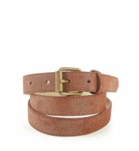 Ceinture en cuir irisé - largeur 25 mm - taille unique - ajustable Rouge C-OUI C-OUI