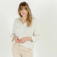 Blouse manches 3/4 à rayures MOIRA Beige Artlove Artlove