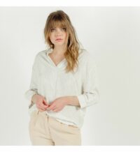 Blouse manches 3/4 à rayures MOIRA Beige Artlove Artlove