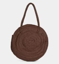 Panier rond cuir tressé Marron Dragon Dragon