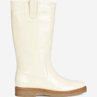 Bottes Oxfordalier cuir vernis Beige Kickers Kickers