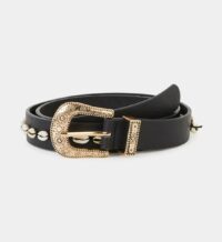 Ceinture fine Nina cauris Noir Wild Wild