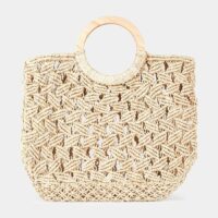 Petit sac cabas de plage Flora jute ajouré Beige The Jacksons The Jacksons