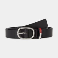 Ceinture fine Oval cuir Noir Tommy Hilfiger Tommy Hilfiger