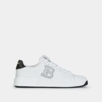 Tennis Court-Perforated cuir Blanc Balmain Balmain