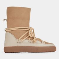 Après-ski Classic daim cuir fourrure Beige Inuikii Inuikii