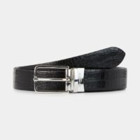 Ceinture fine réversible cuir Noir The Kooples The Kooples