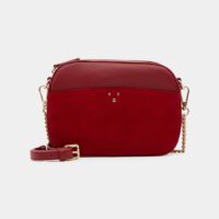 Sac caméra bi-matière cuir Rouge Poème Paris Poème Paris