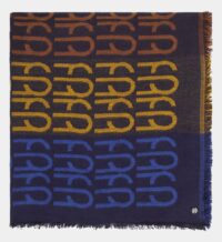 Écharpe monogramme Bleu Esprit Esprit