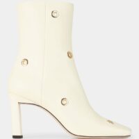 Bottines à talons Isa oeillets cuir Beige Wandler Wandler