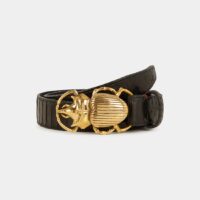 Ceinture large rigide python Beetle Noir Claris Virot Claris Virot