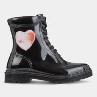 Bottines de pluie siglées Noir love Moschino love Moschino