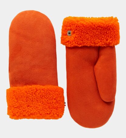Moufles peau lainée retournée 100% Mérinos Orange Toasties Toasties