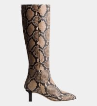 Bottes Cicely cuir effet serpent Beige Aeyde Aeyde