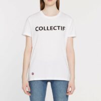 T-shirt droit coton lettrage Blanc Le Slip Francais Le Slip Francais