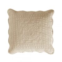 Housse de coussin boutis matelassé coton - lin