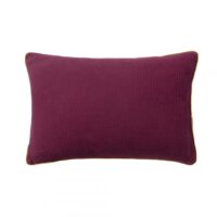 Housse de coussin gaze de coton lavée  Inséparables - Aubergine