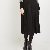 Jupe plissée noire femme Grain de Malice