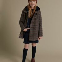 La manteau laine : Intemporel n°8 carreaux marine/noisette CYRILLUS