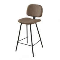 Lot de 2 chaises de bar Jimmy - Marron