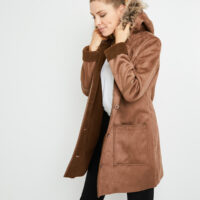 Manteau doux caramel femme Grain de Malice