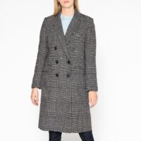 Manteau long à carreaux