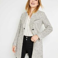 Manteau mi-long beige femme Grain de Malice