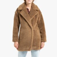 Manteau mi-long pressionné imitation fourrure Gerard Darel