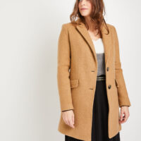 Manteau pardessus en lainage camel femme Grain de Malice