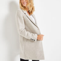 Manteau pardessus gris femme Grain de Malice