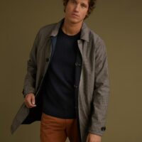 Manteau réversible homme marine / carreaux CYRILLUS