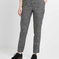 Pantalon cigarette à carreaux femme Grain de Malice