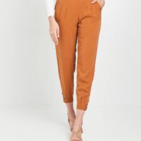 Pantalon en tencel camel femme Grain de Malice