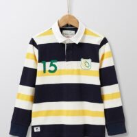 Polo-rugby Garçon marine/safran CYRILLUS