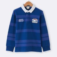 Polo rugby rayé Garçon bleu vif/bleu lavé CYRILLUS