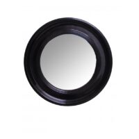 Promo : Miroir rond laqué noir HOCE