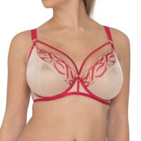 Promo : Soutien-gorge plongeant armatures rouge