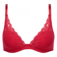 Promo : Soutien-gorge plongeant coques armatures rouge