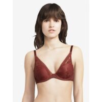 Promo : Soutien-gorge plongeant coques armatures rouge