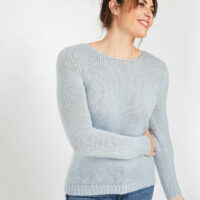 Pull 2 en 1 bleu femme Grain de Malice